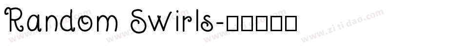 Random Swirls字体转换